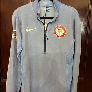 Nike Blue Olympic Team USA Half Zip Pullover